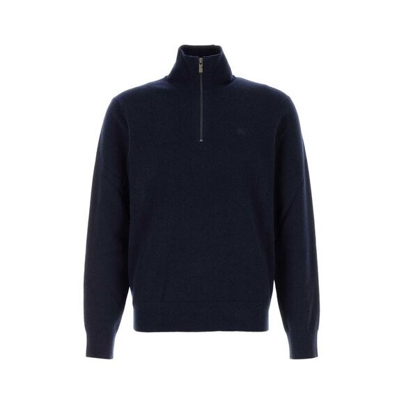Burberry Men Dark Blu Stretch Cashmere Blend Sweater